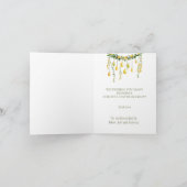  Bunny Waterverf Floral Easter Feestdagen Kaart (Binnen)