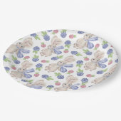 Bunny waterverf Spring berry Papieren Bordje (Gekanteld)