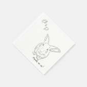 Bunny Wedding Cocktail servetten (Hoek)