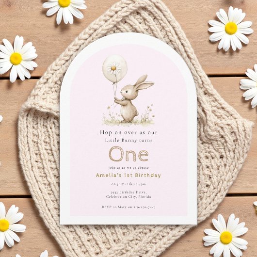 Bunny Whimsical Un Petit Bunny Invitation