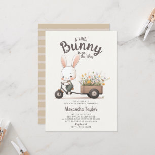 Bunny Wildflower Wagon Bruin Sage Baby Jongen Douc Kaart