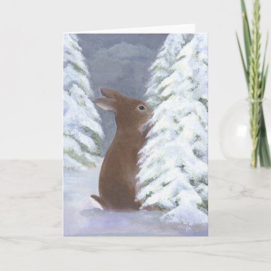 Bunny Winter Kaart (Voorkant)