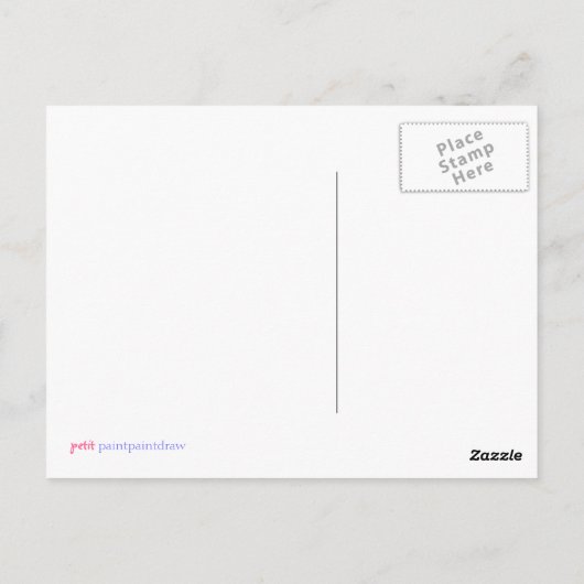 bunny with bugs briefkaart (Achterkant)