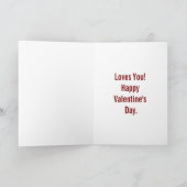 Bunny With Hearts Valentine Day Greeting Card Kaart (Binnen)