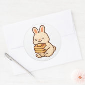 Bunny With Waffles – Cute Animal Sticker (Enveloppe)