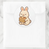 Bunny With Waffles – Cute Animal Sticker (Sac)