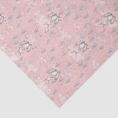 Bunny Wreath Clouds & Raindrops - Roze Tissuepapier (Detail)