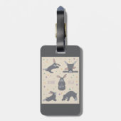 Bunny Yoga Poses Funny Rabbit Bagagelabel (Achterkant verticaal)