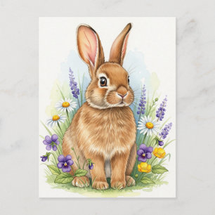 Bunny Young Hare Baby Rabbit Wild Animals Briefkaa Briefkaart