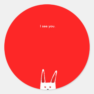 Bunny ziet je ronde sticker