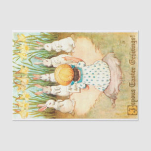  Bunny zingt met paasbegroeting Tissuepapier