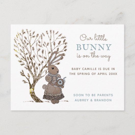 Bunny Zwangerschap Aankondiging (Voorkant)