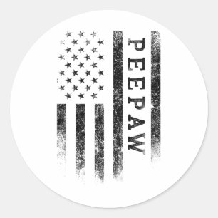Bunnyaw Patriottische Amerikaanse Vlag Vaderdag B Ronde Sticker