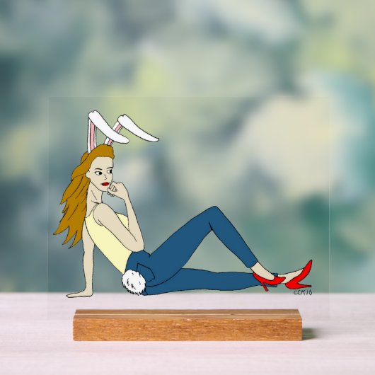 bunnygirl acryl bord (Neutraal)