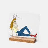 bunnygirl acryl bord (Hoek)