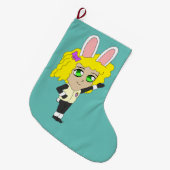 bunnygirl chibi grote kerstsok (Voorkant (Hangend))