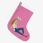 bunnygirl grote kerstsok (Voorkant (Hangend))