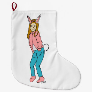 bunnygirl grote kerstsok