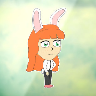 bunnygirl raamsticker