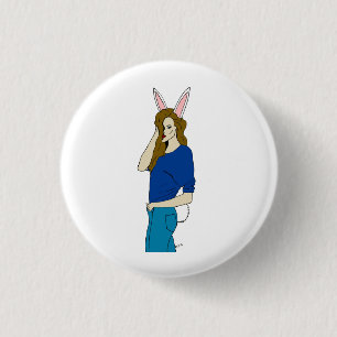 bunnygirl ronde button 3,2 cm