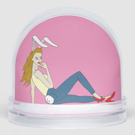 bunnygirl sneeuwbol (Voorkant)