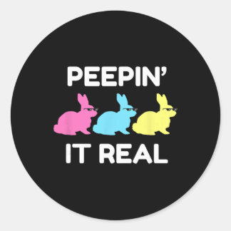 Bunnyin' It Real Happy Easter Bunnies Lover Friend Ronde Sticker