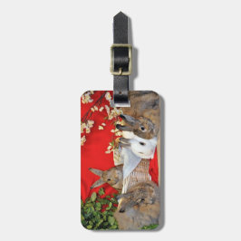 BunnyLuv bagagelabel met konijnenportret