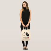 BunnyLuv-Canvas tas met Ophelia en Pixie (Voorkant (model))