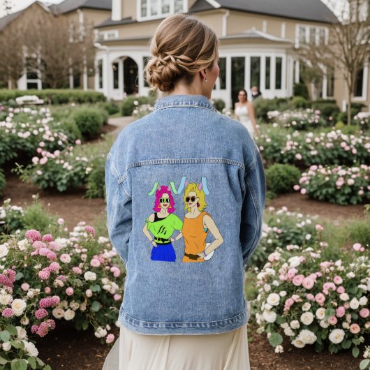 bunnymemeisjes denim jacket (Huwelijk Achterkant)
