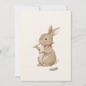 Bunny's meisje Eerste Tand Party Uitnodiging (Achterkant)