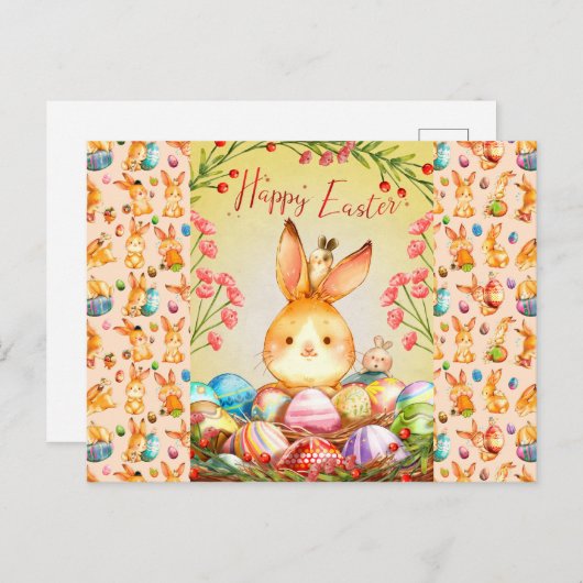 Bunny's voor Pasen Briefkaart (Voorkant / Achterkant)