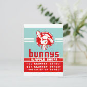 Bunnys Waffle Shops Briefkaart (Staand voorkant)