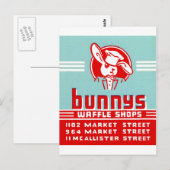 Bunnys Waffle Shops Briefkaart (Voorkant / Achterkant)
