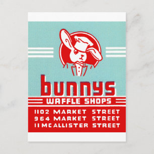 Bunnys Waffle Shops Briefkaart