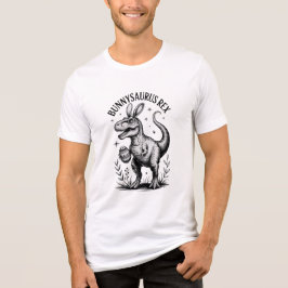 Bunnysaurus Easter Men's Tee Dino Bunny Humor  Tri-Blend Shirt