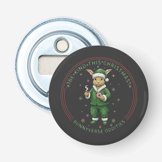 Bunnyverse christmas button flesopener (Voorkant)