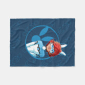 Bunnyx Blauwe Badge Fleece Deken (Voorkant (Horizontaal))