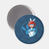 Bunnyx Blauwe Badge Magneet (Voorkant / Achterkant)