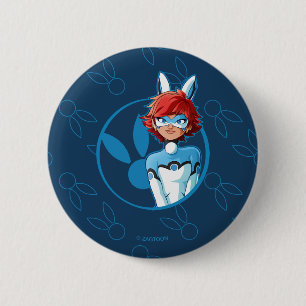 Bunnyx Blauwe Badge Ronde Button 5,7 Cm