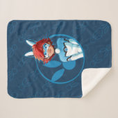 Bunnyx Blauwe Badge Sherpa Deken (Voorkant (horizontaal))