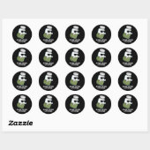 Buns On a Thyme Funny Herb Pun Dark BG Ronde Sticker (Vel)