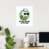 Buns On a Thyme Funny Herb Pun Poster (Thuiskantoor)
