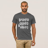 Buns Pistolen Naps Shirt - Funny Sarcastic Gym & N (Voorkant volledig)