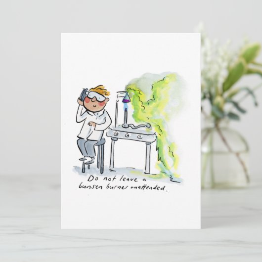 Bunsen Burner Kaart (Staand voorkant)