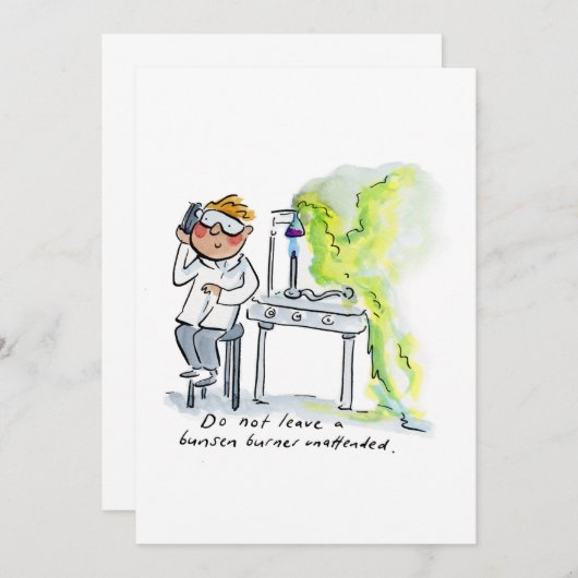 Bunsen Burner Kaart (Voorkant / Achterkant)