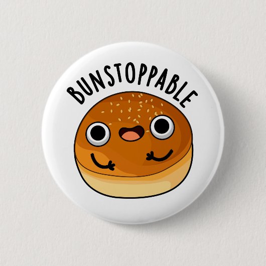 Bunstoppable Funny Bun Pun Ronde Button 5,7 Cm (Voorkant)