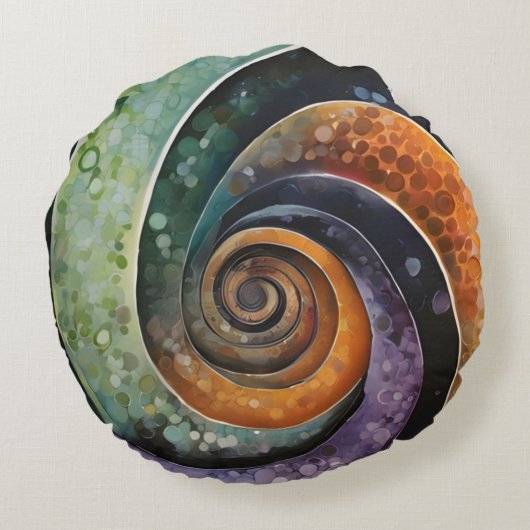 bunt und modern, design mit Spirale Rond Kussen (Achterkant)