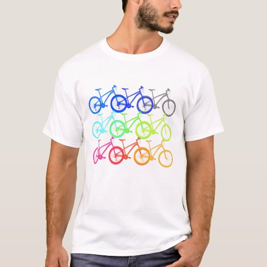 Bunte Fahrräder Fahrrad Geschenk T-shirt (Voorkant)