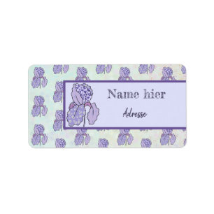 bunte Iris Adressaufkleber Etiket