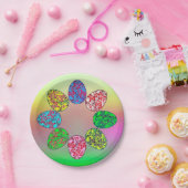 Bunte Ostereier Papieren Bordje (Feest)